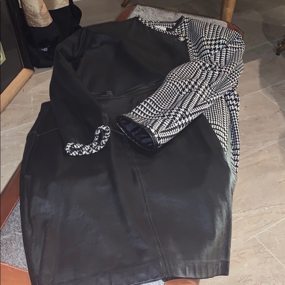 2pc leather suit